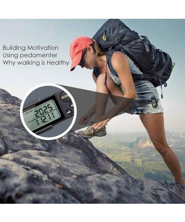 Maymoc Walking 3D Step Counter - Accurate Pedometer with Clip & Belt 30-Day Memory Calorie & Distance Tracker Daily Target Monitor - Buy Online on GoSupps.com