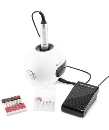 Rio Salon Electic Nail File with Foot Pedal Control for Professional Acrylic Gel & Natural Nails High Speed 30000 RPM Low Vibration Motor Aluminium Body Dual Direction LCD Display - Buy Online on GoSupps.com