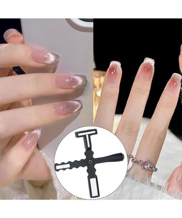 Sollee 5 in 1 Nail Magnet Tool | Multi-Function Magnet Stick - Nail Design Tools Professional Cat Eye Stick for Salon Manicure Black - Buy Online on GoSupps.com