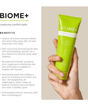 IMAGE Skincare BIOME+ Cleansing Comfort Balm Microbiome Friendly Gentle Cleanser Reduces Moisture Loss 118 mL - Buy Online on GoSupps.com
