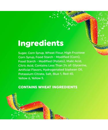 Airheads Candy Xtremes Belts Sour Rainbow Berry 4.5 oz - Bulk Party Bag (Pack of 12) - Buy Online on GoSupps.com