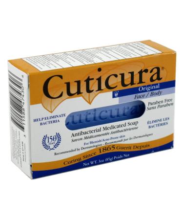 Cuticura Original Soap Bar 3 Ounce Box (88ml) (3 Pack)