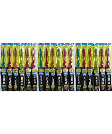 Reach Crystal Clean Toothbrush Firm Assorted Colors (Pack of 18)