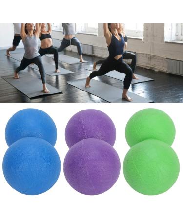 Verdant Touch Peanut Massage Ball - Silicone Yoga Training Tool for Muscle Relaxation | Fitness Equipment in Purple Green & Blue - Buy Online on GoSupps.com