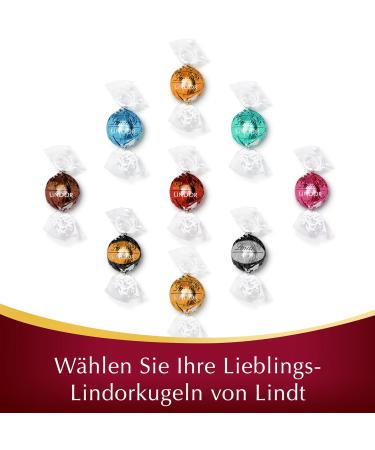 Lindt Lindor Double Chocolate - 10 Milk Chocolate Balls with Melting Filling | 137g Gourmet Chocolate Gift - Buy Online on GoSupps.com