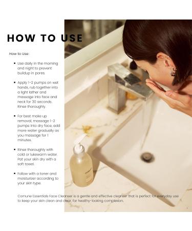 COMUNE Essentials Face Cleanser - Gentle Cleansing for All Skin Types | Superfood Antioxidants | Removes Dirt Oil & Makeup - 250 mL - Buy Online on GoSupps.com