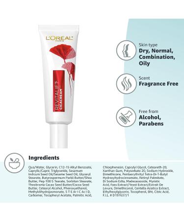 L'Oreal Paris Revitalift Cicacream Anti-Aging Moisturizer with Centella Asiatica 1.7 fl oz - Fragrance & Paraben Free - Buy Online on GoSupps.com