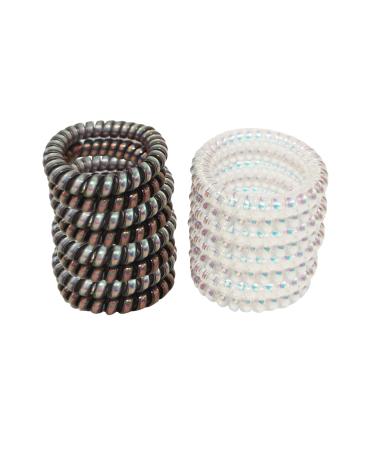 Spiral Hair Ties for Women Hair Elastics Stylish Phone Cord Hair Ties Ponytail Holders for Teens Hair Bands Multi Color Hair Scrunchies Hair Coils Accessories for Women Girls (colorful2)