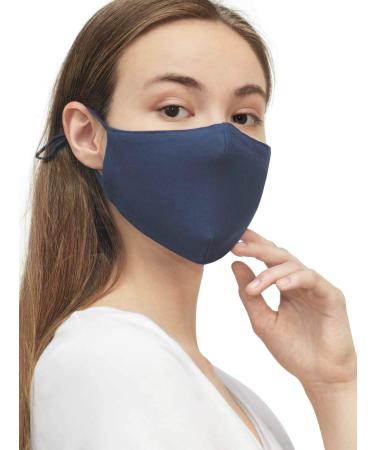 TOM TAILOR men's fabric mask in a double pack one size 10668 - Sky Captain Blue