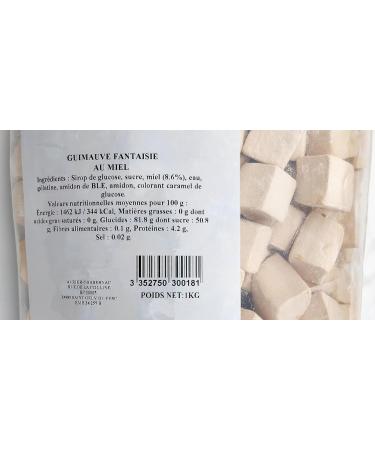 AUZIER CHABERNAC - Traditional Confectionery - Fancy Honey Marshmallow - special format for birthday parties and receptions - large bag of 1 kg. - Buy Online on GoSupps.com