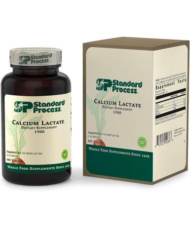 Standard Process Calcium Lactate Supplement - 250 mg Calcium, 50 mg Magnesium - 800 Tablets | Non-Dairy, Gluten-Free, Vegetarian - Bone and Teeth Health Support - Buy Online on GoSupps.com
