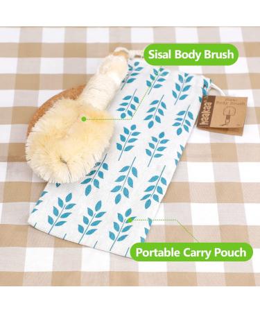 Haakaa Sisal Body Brush - Natural Spa Bath Brush for Exfoliating Dry Skin, Improving Blood Circulation - Men & Women - 9.4 Length - Buy Online on GoSupps.com