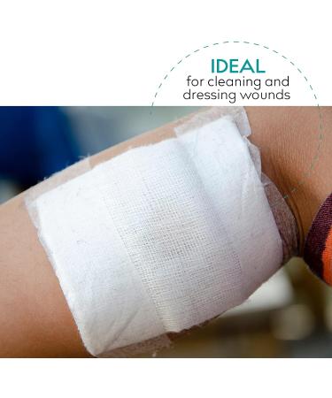 Medrull 8-Layer Non-Sterile Compresses 7.5x7.5cm - Soft Absorbent Cotton Wound Dressings | Medical Quality - 100 Pack - Buy Online on GoSupps.com