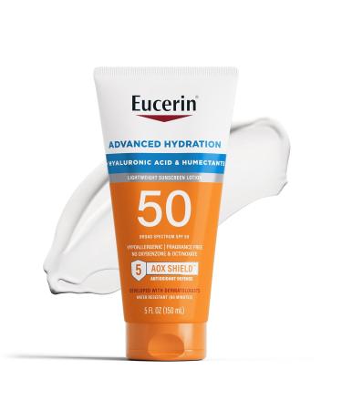 Eucerin Sun Advanced Hydration SPF 50 Sunscreen Lotion, 5 Fl Oz Tube - Buy Online on GoSupps.com