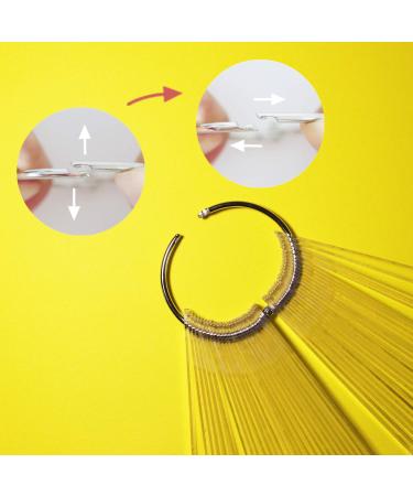 WORKIRO 100-Piece Nail Display Set with Ring & Number Stickers Transparent Almond Nail Tips for Art & Color Presentation - Buy Online on GoSupps.com
