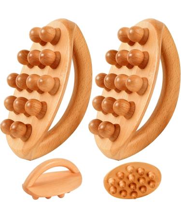 Holz Therapy Massage Tools | 2PCS Massage Tub with Handle & 14 Pearl Cellulite Scales for Body Shaping & Lymphatic Drainage - Buy Online on GoSupps.com