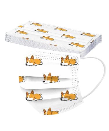 TT-10-50 pieces of mouth protection colored adult disposable masks 3-layer dust protection breathable mask mask mouth-nose protection with dogs printing multifunction cloth Neckuch 95Scloud-OP56 A unit size