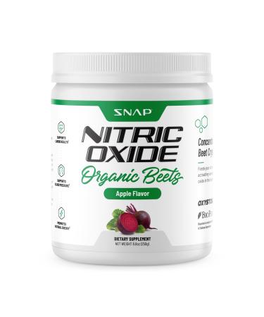 Snap Supplements Organic Beet Root Powder Nitric Oxide Supplement  Support Healthy Blood Flow  Heart Health  Natural Energy  Circulation Superfood  30 Servings  250g (Apple Flavor)