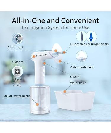 Ear Wax Removal Kit - Safe & Effective Ear Cleaning with Earigator, 4 Water Pressure Levels & 15 Tips - Buy Online on GoSupps.com