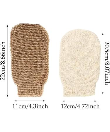 2 Pieces Double-Sided Massage Shower Peeling Gloves - Exfoliate Dead Skin & Remove Self-Tanners | Best for Bathroom & Stretch Marks - Buy Online on GoSupps.com