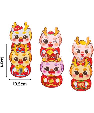 JAYIOLA 6 Red Envelopes for The Chinese Lunar New Year Hong Bao Traditional Gift Red Packets for The Graduation Festival Style B - Buy Online on GoSupps.com