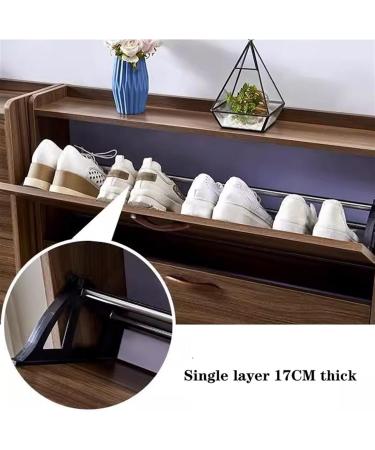 Stackable Shoe Storage Cabinet with 3 Flip Drawers Freestanding Shoe Organizer for Entryway Space Saving Narrow Shoe Rack Cabinet Rustic Brown Shoe (Color : A Size : 50x17x110cm) - Buy Online on GoSupps.com