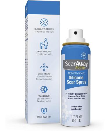 ScarAway Silicone Scar Spray 1.7 oz - Promotes Healing & Fades Scars - 1.7 Fl Oz (Pack of 1) - Buy Online on GoSupps.com