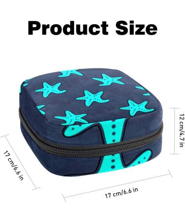 Starfish Print Pattern Menstrual Cup Pouch Menstrual Pad Bag Feminine Menstruation Bags Portable Sanitary Napkin Pads Storage Bags Color 4 - Buy Online on GoSupps.com