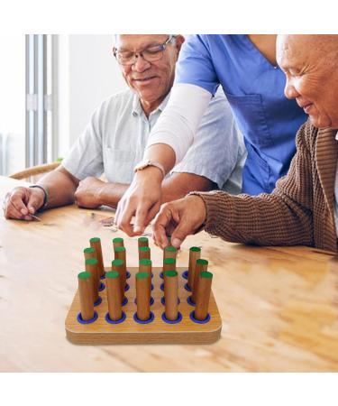 Pegboard For Finger Exercise - Strength Training Devices | Hand Rehabilitation Wood Pegboard | Hand Eye Coordination Training Hand Exercise Board For Motor Skills Grip Training - Buy Online on GoSupps.com