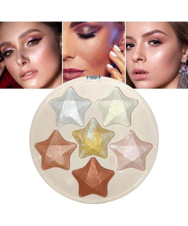 Cheek Highlighter - Waterproof Long-lasting Glitter Highlighter Contouring Highlighting Powder for Shopping Dating Traveling Home Working Gathering Xiaguang 01 - Buy Online on GoSupps.com