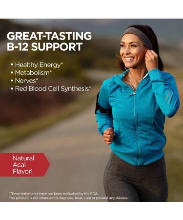KAL Vitamin B-12 Methylcobalamin Lozenges 5000mcg - Healthy Energy & Metabolism Support - Vegan & Sugar-Free - 60 Servings - Buy Online on GoSupps.com