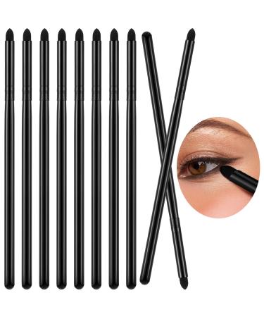 10 Pcs Eyeliner Smudge Brush Soft Makeup Tools Eyeshadow Applicators Blending Brush for Makeup Sponge Brush Eye Pencil Brush for Women Blending Eye Shadow Liner, 5.2 Inch