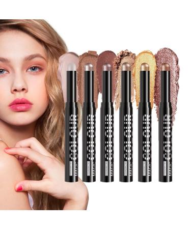 Stick Umbrella - Glitter Eye Makeup Pen Waterproof 6 Shades Glitter Cream Umbrella Multifunction for Special Days and Occasions