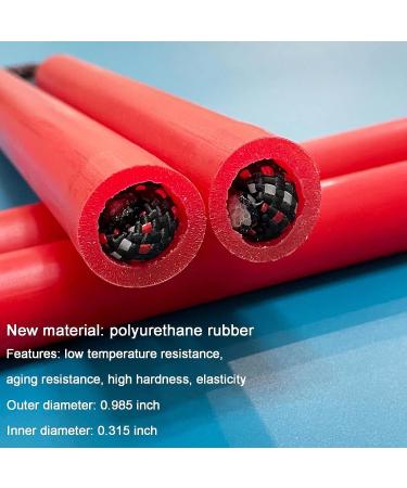 MSgumiho Flexible Polyurethane Rubber Nunchucks Nunchaku - High Hardness & Elasticity, Reflective Climbing Rope, Durable for Kids, Adults & Pros - Red - Buy Online on GoSupps.com