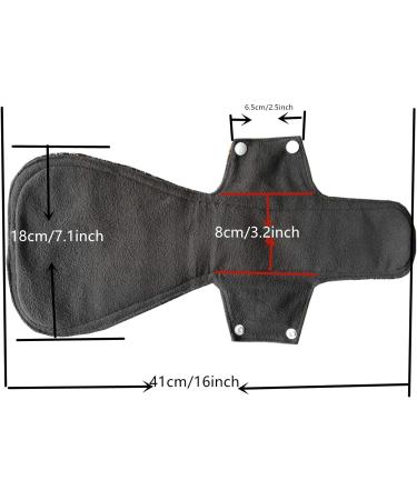 5pcs MUMBABY 16inch Ultra-deep Sleep Charcoal Bamboo Mama Cloth/ Menstrual Pads - Reusable Sanitary Pads (Footprint) - Buy Online on GoSupps.com