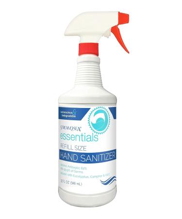 Stream2Sea 32oz Hand Sanitizer Refill with Squalane Oil - Natural Moisturization & Protection for Skin and Hair - Reef Safe Formula with Vitamin E - Buy Online on GoSupps.com