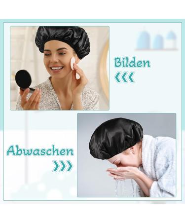 Apricitie 2-Piece Waterproof Shower Hood for Women - Extra-Sized 3-Layer Elastic Caps for Shower Spa Salon and Travel - Reusable Hair Protection - Buy Online on GoSupps.com