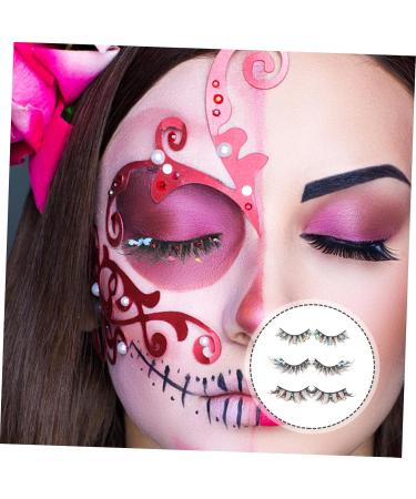 ABOOFAN 3 Pairs Fake Eyelashes False Lashes Halloween Decor False Eyelashes Individual Makeup Accessories Natural False Eyelashes Makeup Supplies Fluffy Chemical Fiber Cosmetics - Buy Online on GoSupps.com