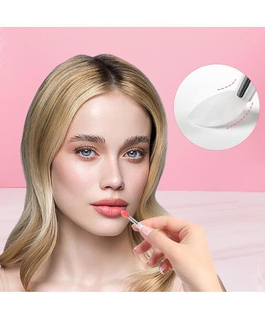 Silicone Nail Powder Applicator Brush Set - 10 Pcs Reusable Lip & Nail Art Brushes for Holographic Chrome Glitter Mirror Finish Makeup - White - Buy Online on GoSupps.com