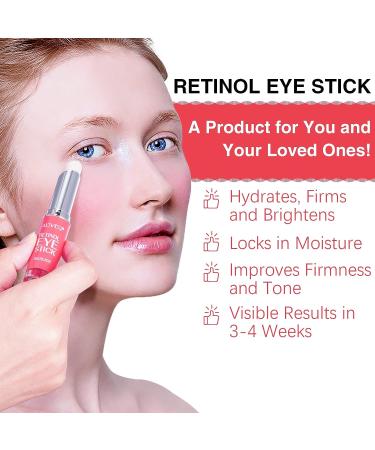 Retinol Eye Stick for Anti-Aging & Dark Circles | Reduce Fine Lines & Puffiness in 3-4 Weeks | Easy-to-Use Eye Balm - Buy Online on GoSupps.com
