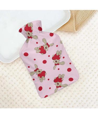 Rabbit Hot Water Bottle with Plush Cover - Hand Warmer for Adults & Children | 26.5x15.3cm - International Shipping Available - Buy Online on GoSupps.com