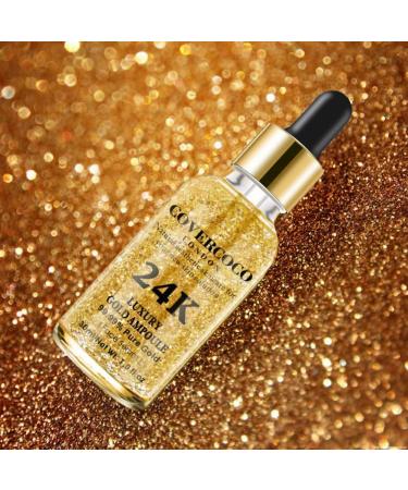 Allbesta 24k Gold Elixir Serum Moisturizing Firming Anti Aging Anti-Wrinkle Infused Essence Oil Drops for Face Makeup Skin Care - Buy Online on GoSupps.com
