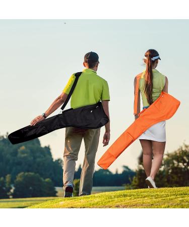 Portable Golf Carry Bag | Foldable Driving Range Carrier | Water Resistant | Multi Colors | Gift for Men & Women Golfers | Customizable | Black - Buy Online on GoSupps.com