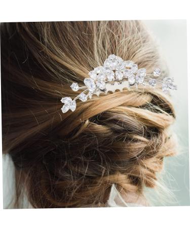 Beaupretty Bride Wedding Hair Comb bangs flower side rhinestone hair bridal side for women crystal rhinestones bridal hair combs for wedding decorate lace aluminum alloy Pearl Hair Comb - Buy Online on GoSupps.com