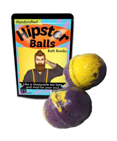 Hipster Balls - Cool Bath Bombs - Giant Handcrafted Fizzers - Stain Free - Huge - Good for the Soul