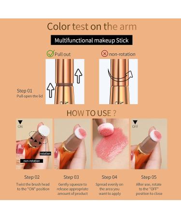 3pcs Liquid Contour Beauty Wand Set - Blush, Highlighter, and Bronzer Sticks for Natural Shimmer Makeup - Long Lasting Formula with Cushion Applicator - Buy Online on GoSupps.com