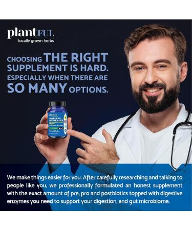 4-in-1 Pre Post Probiotics & Digestive Enzymes - Complete Gut Health & Digestive Support for Women & Men - Prebiotic Probiotic & Postbiotic Gas & Bloating Relief 60 Non GMO Capsules - Buy Online on GoSupps.com