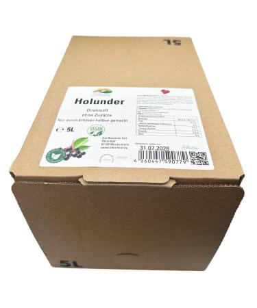 Bleichhof BLEICHHOF Elderberry Juice - Direct Juice Vegan Bag-in Box (1 x 5 L)