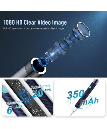 Podero Ear Wax Removal Kit with 1080P Camera - Ear Cleaner for iPhone, iPad, Android Phones - Black - Buy Online on GoSupps.com