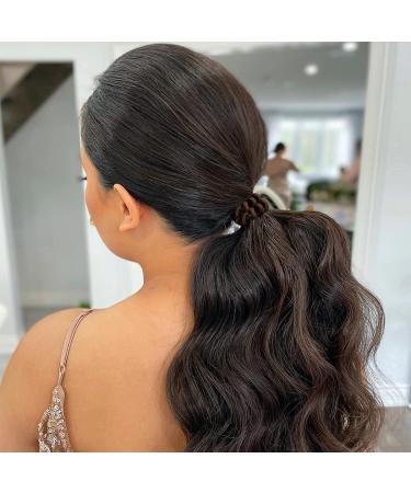 Spiral Hair Ties - 24 Pieces Ponytail Holders for Women, Girls - No Crease Coil Hair Ties for Thick, Thin Hair - Phone Cord Hair Ties - Light Brown, Dark Brown, Dark Grey, Black - Buy Online on GoSupps.com